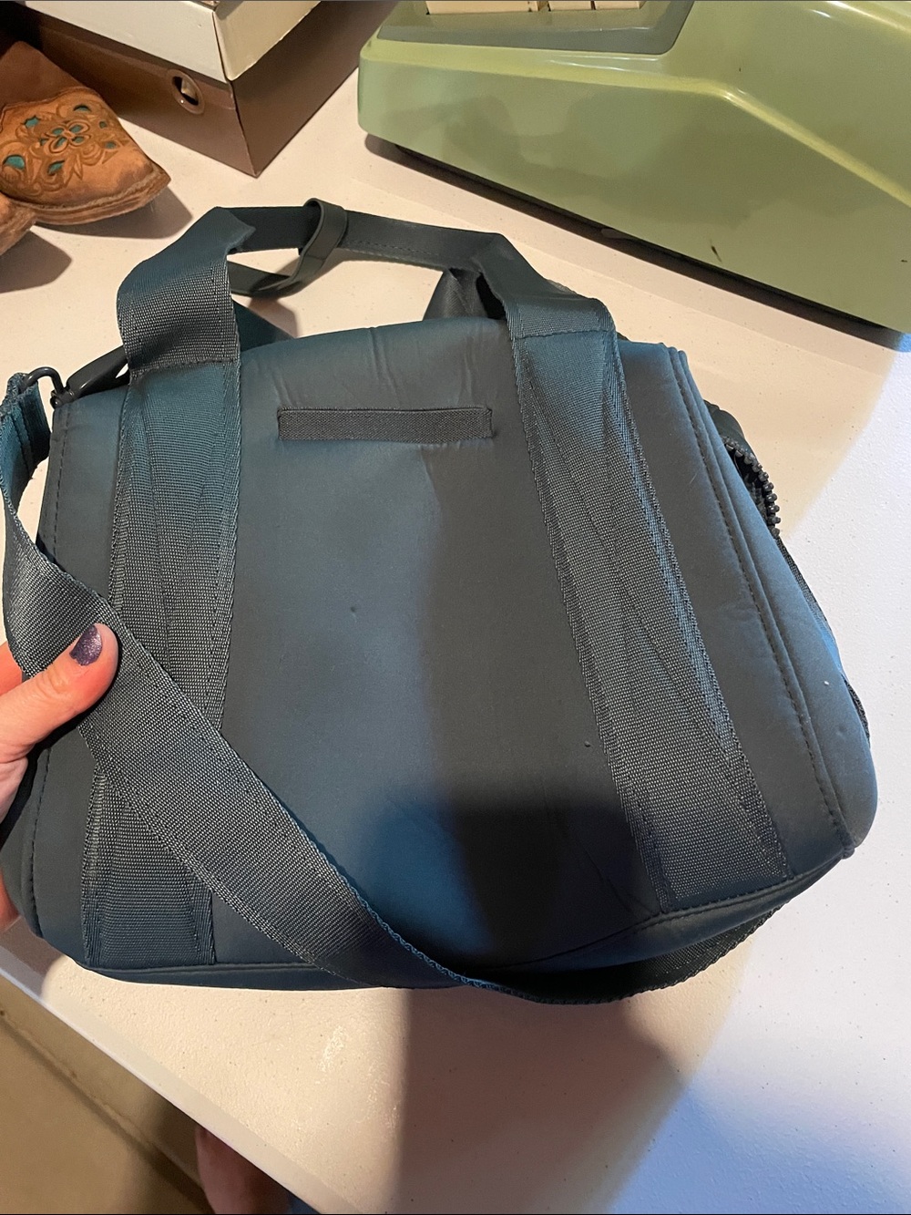 Dagne Dover Neoprene Tote in Blue - Picture 4 of 14